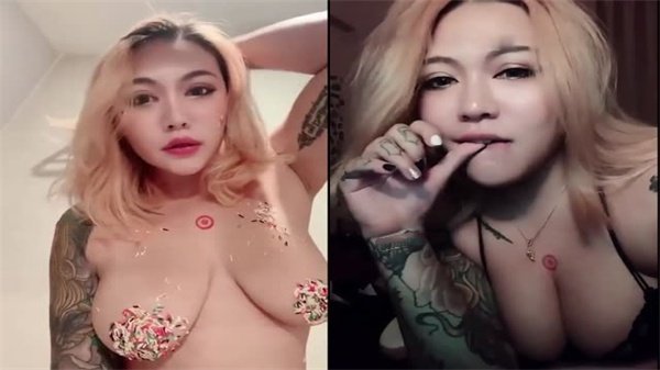 极品狂野纹身女模私拍流出！无毛粉嫩小穴自慰吹箫，骚气冲天！