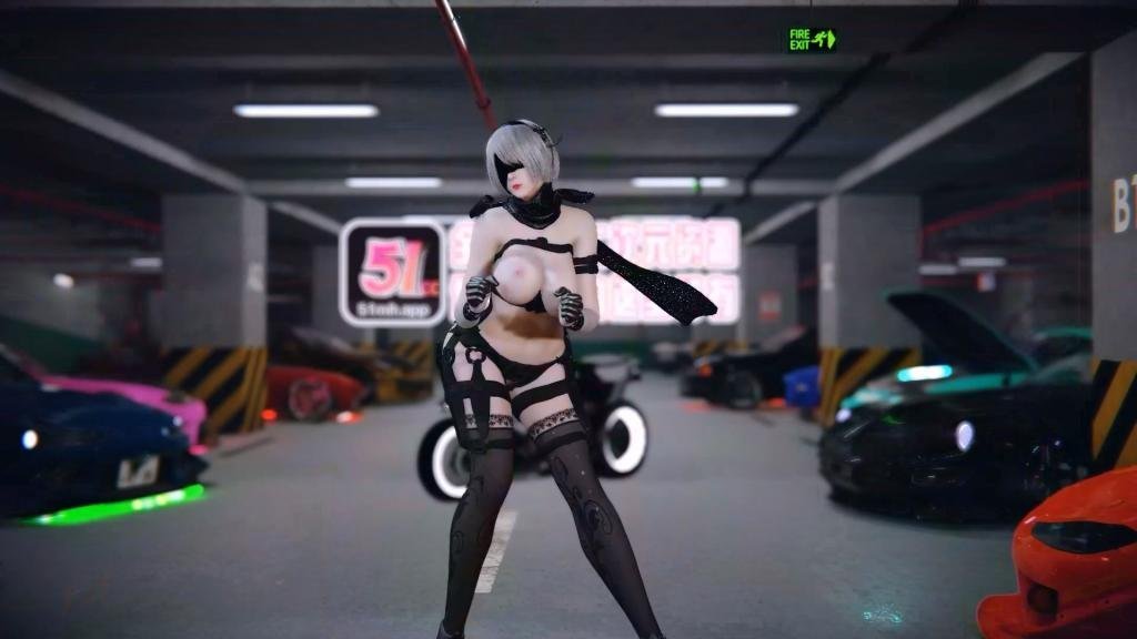 MMD巨乳2B女骑士极品骚穴狂舞勾引！欲火焚身跪求爆操！