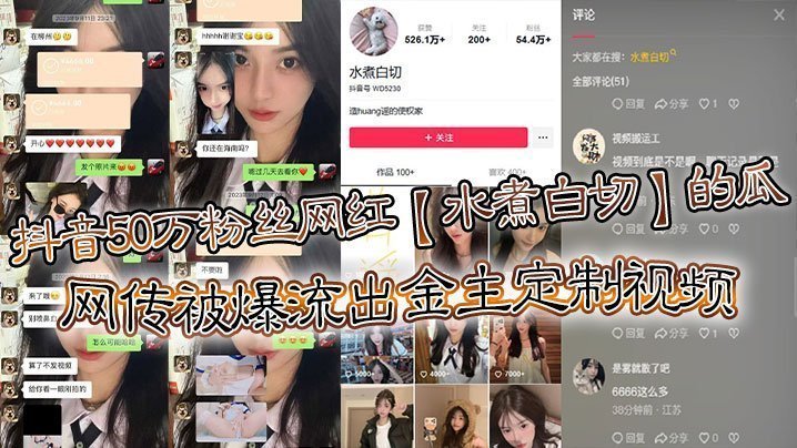 抖音网红水煮白切 金主定制私拍流出 巨乳骚货被包养内射